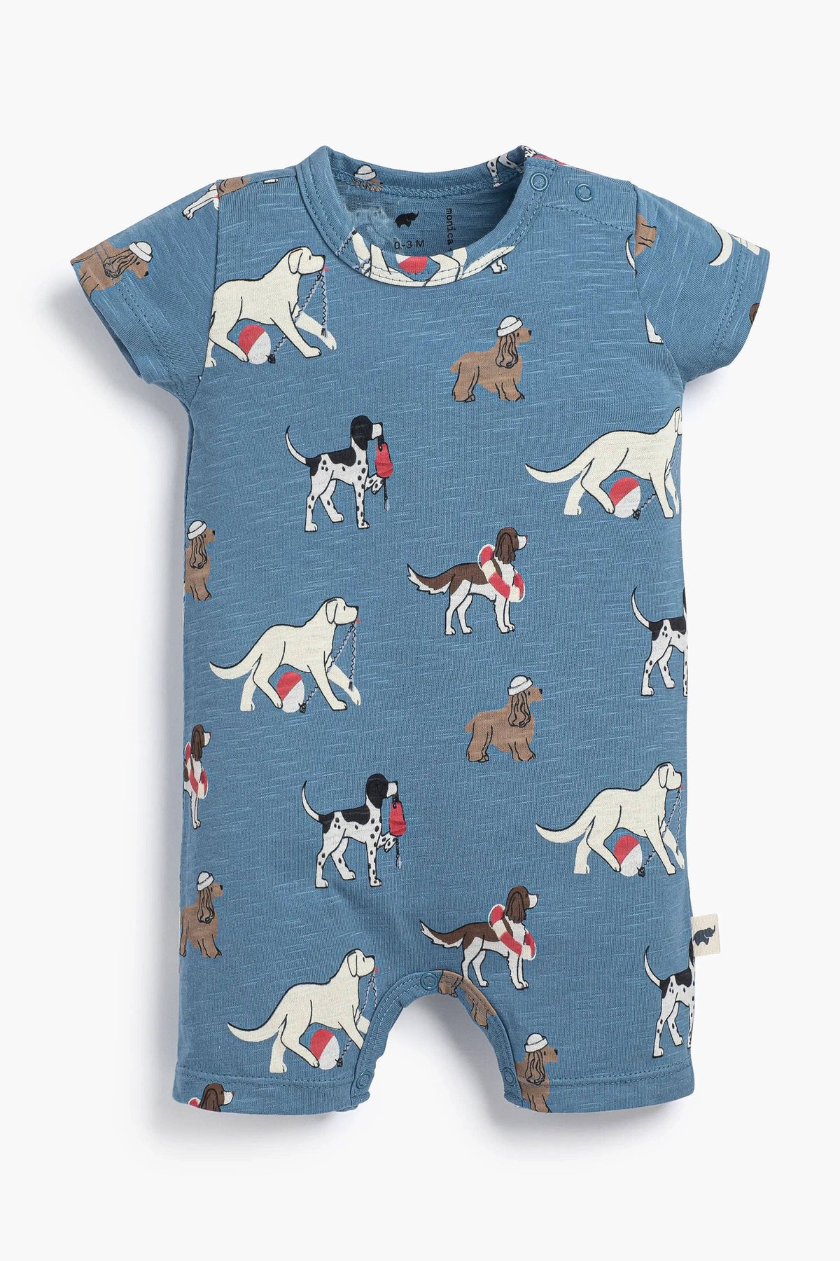 Monica + Andy Baby Slub Shorty Romper | Nantucket Pups