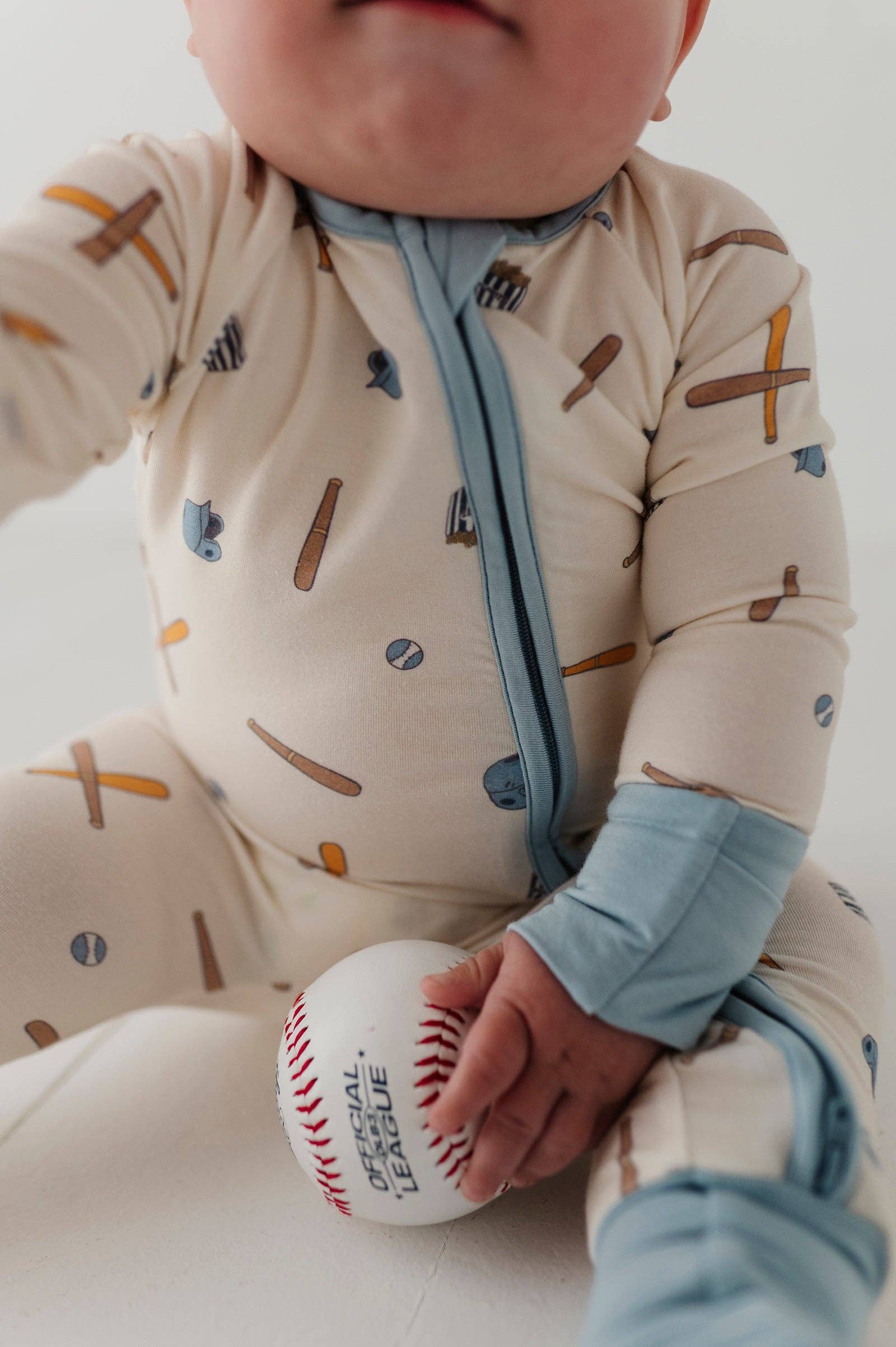 Babysprouts Baseball Zip Romper
