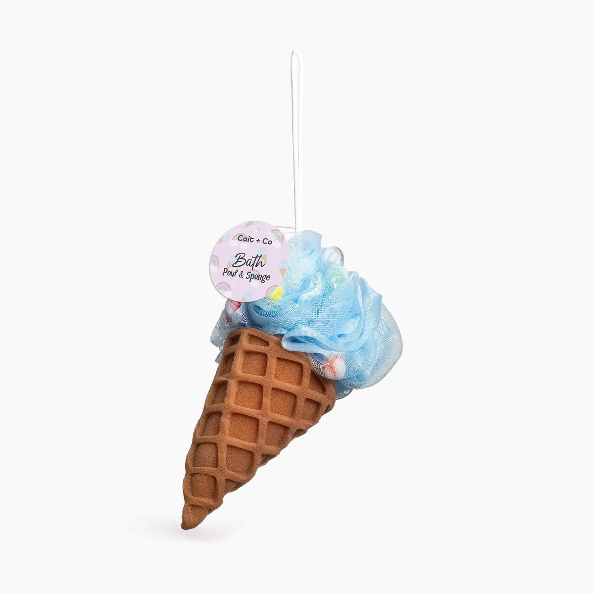 Ice Cream Bath Pouf &amp; Sponge-Ice Cream | Blue