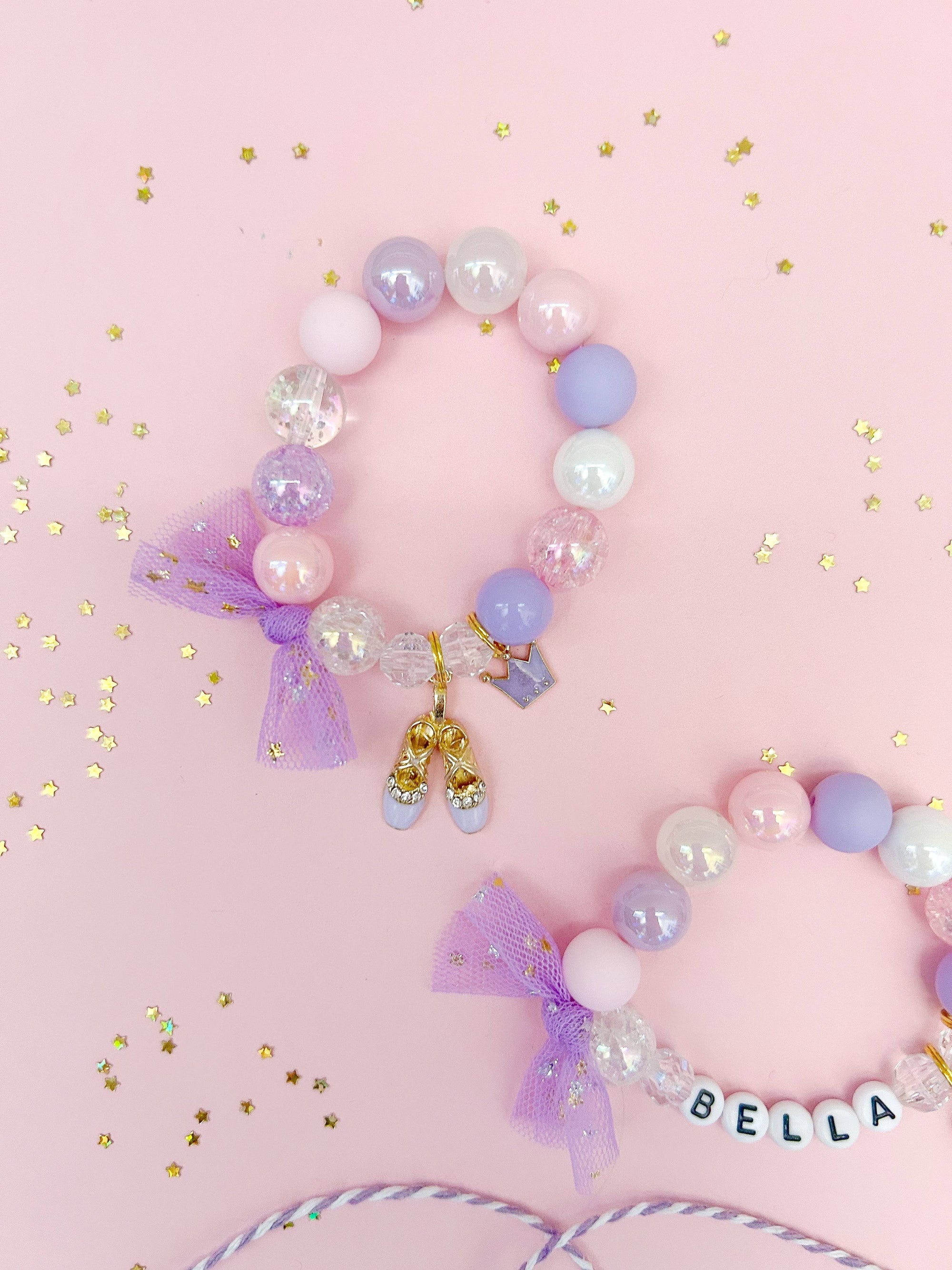 The Rainbow Mermaid - Tiny Dancer Ballet Shoes Charm Bracelet 
