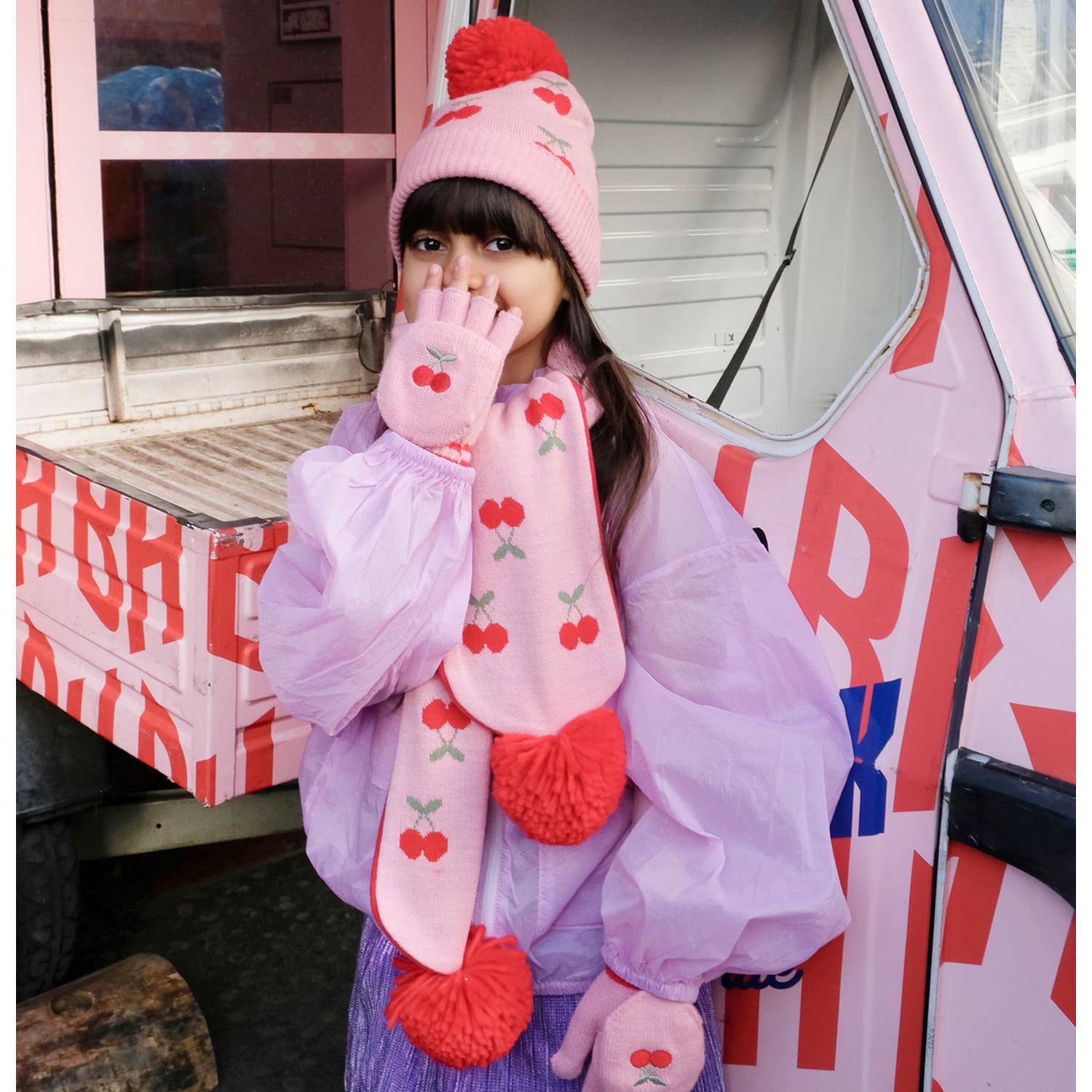 Rockahula Kids Cheerful Cherry Knitted Gloves | 3-6 Years