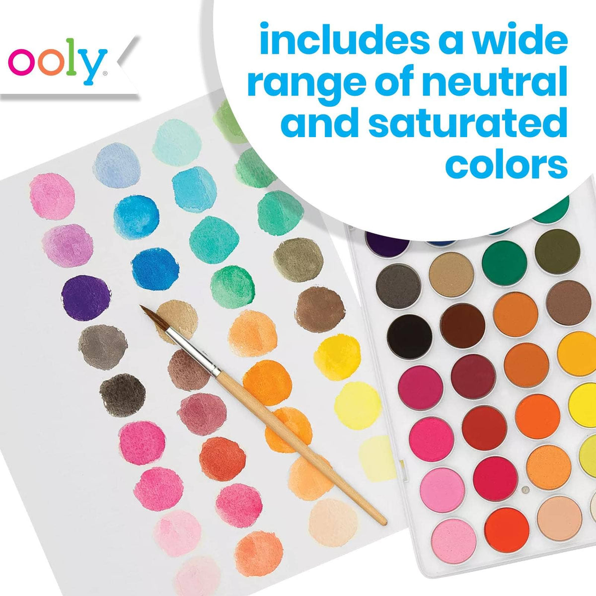 OOLY Lil' Paint Pods Watercolor Paint | Set of 36 Colors