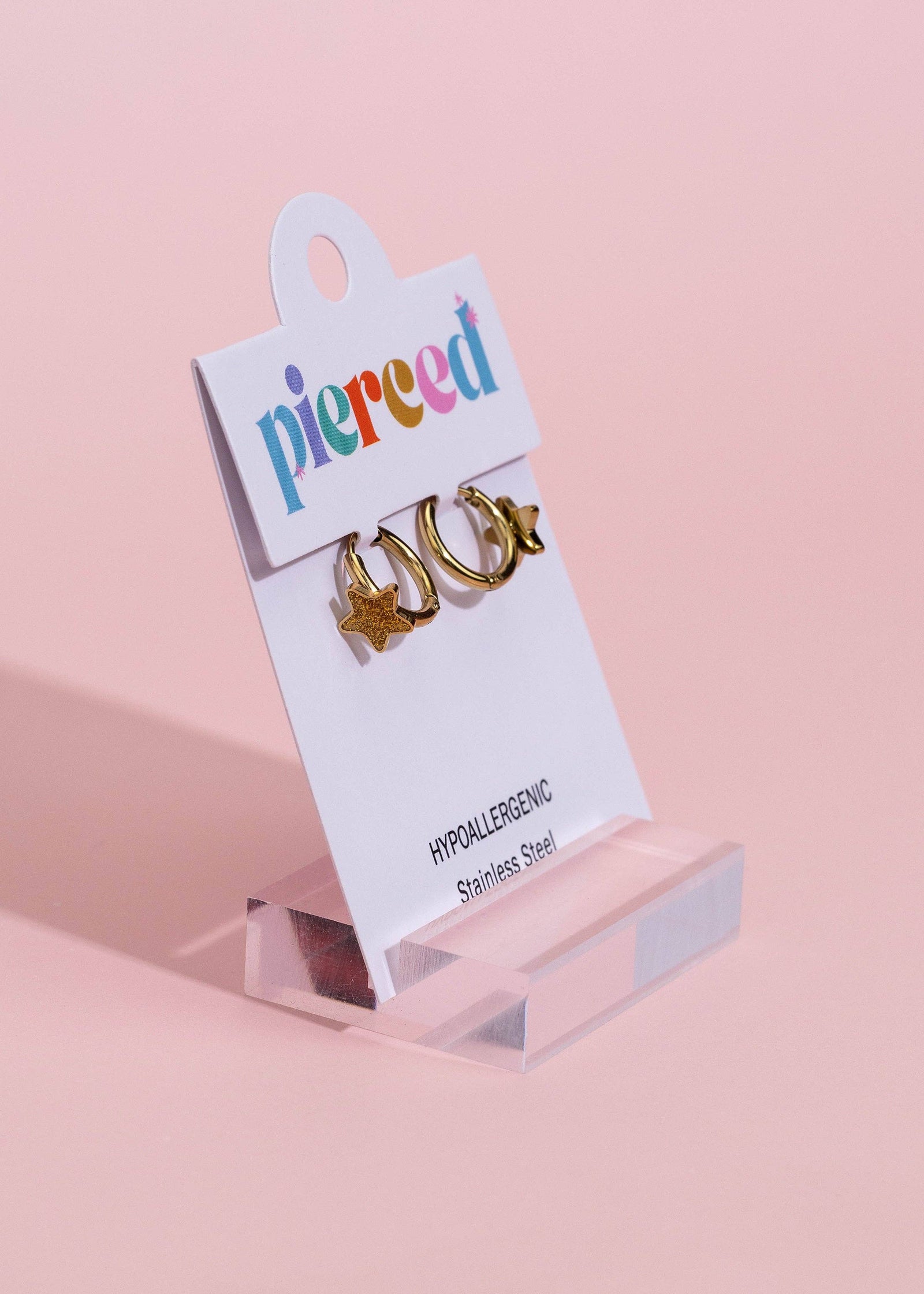 Pierced Co - Gold Star Huggies