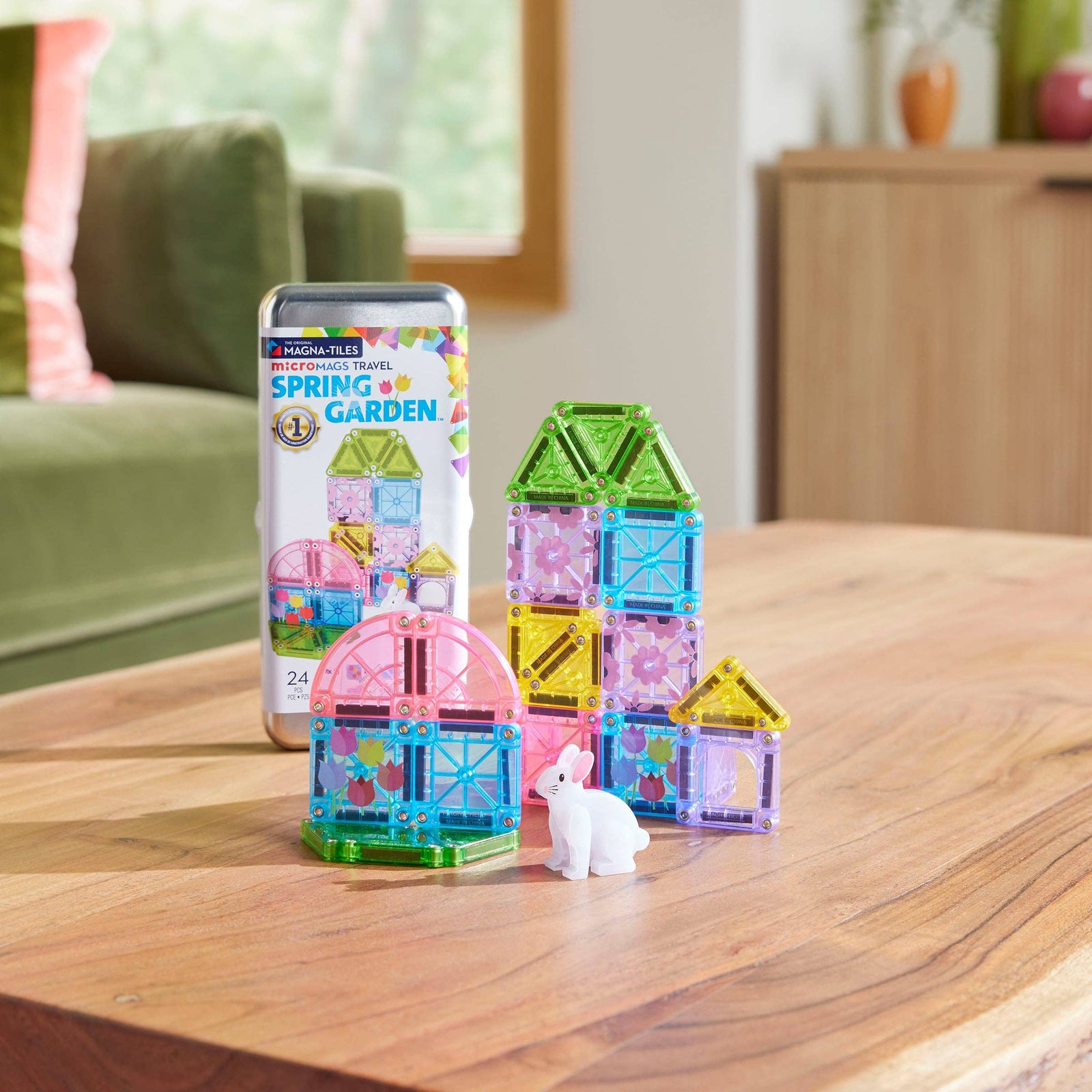 Magna-Tiles MicroMags Travel Set | Spring Garden