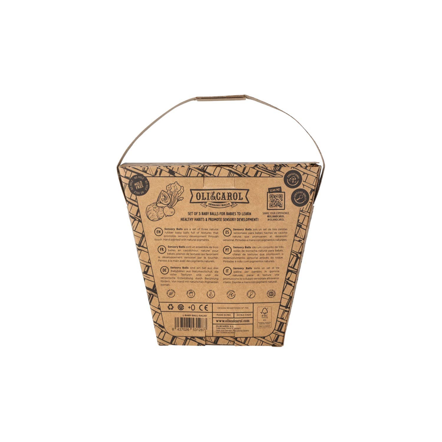 Oli & Carol Veggie Salad Baby Sensory Balls