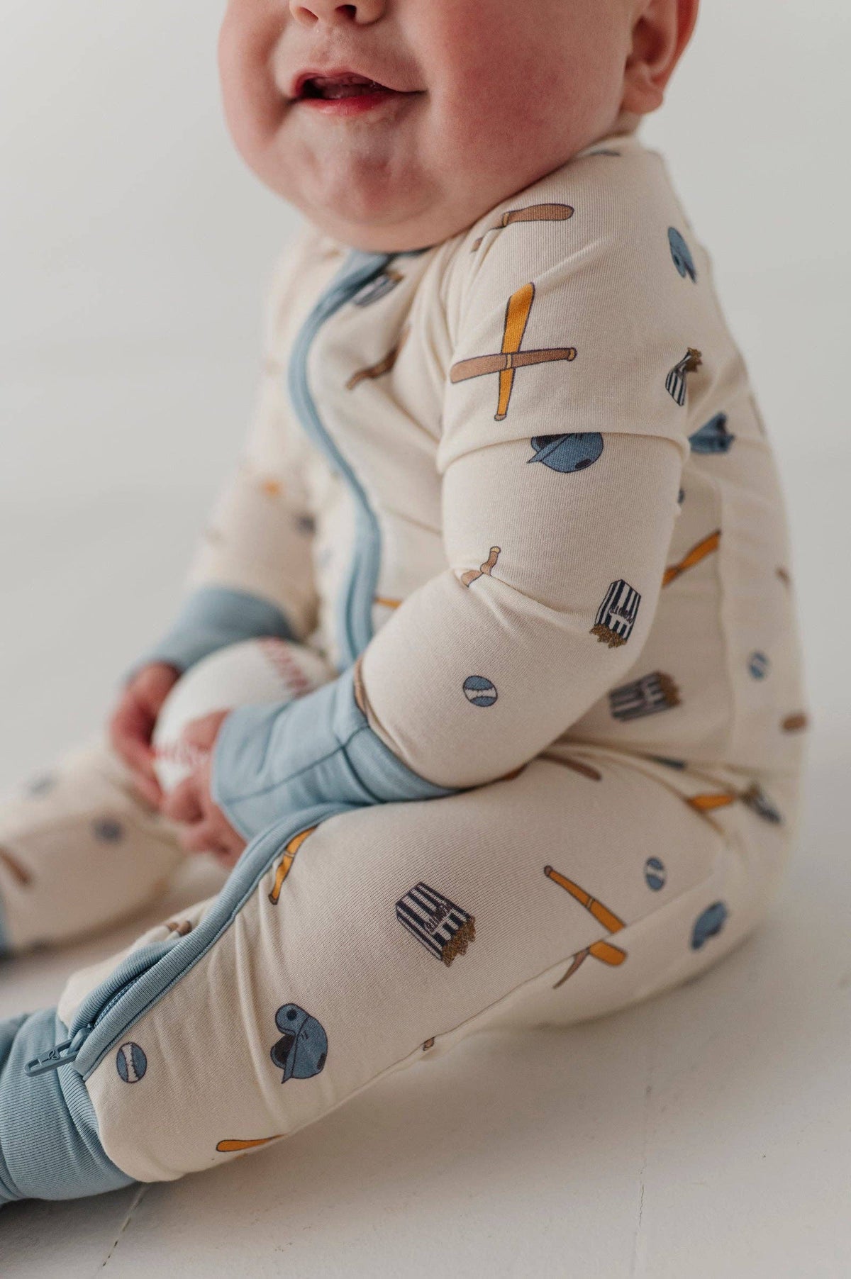 Babysprouts Baseball Zip Romper