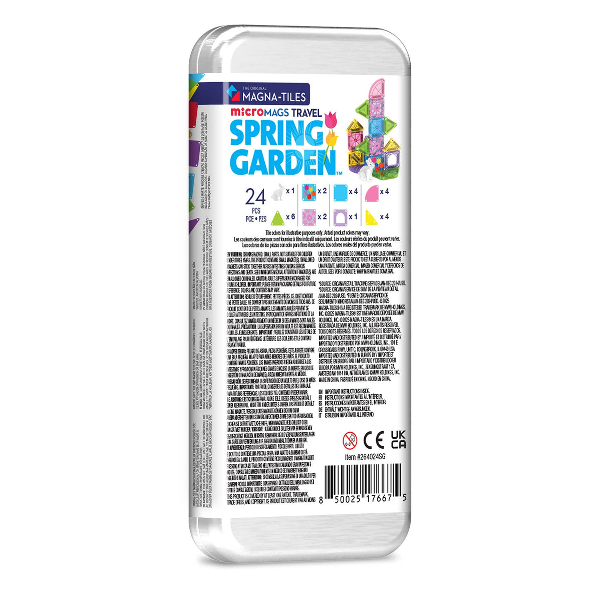 Magna-Tiles MicroMags Travel Set | Spring Garden