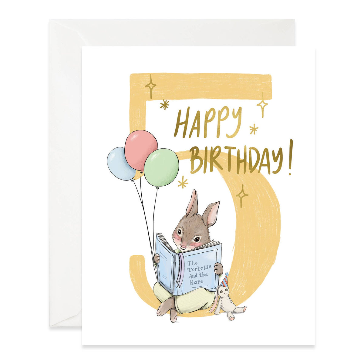 Bunny 5th Birthday Card