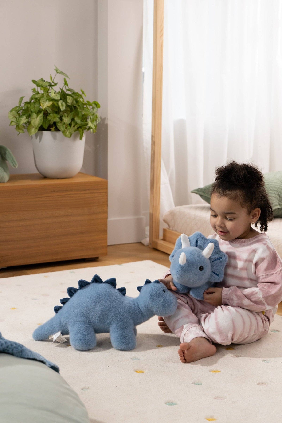Dino Plush Toy | Blue Triceratops