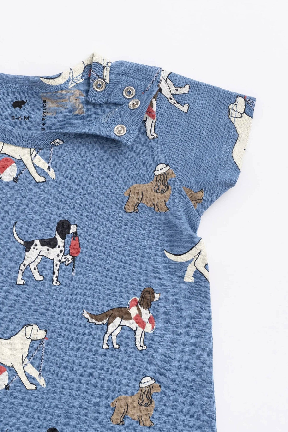 Monica + Andy Baby Slub Shorty Romper | Nantucket Pups
