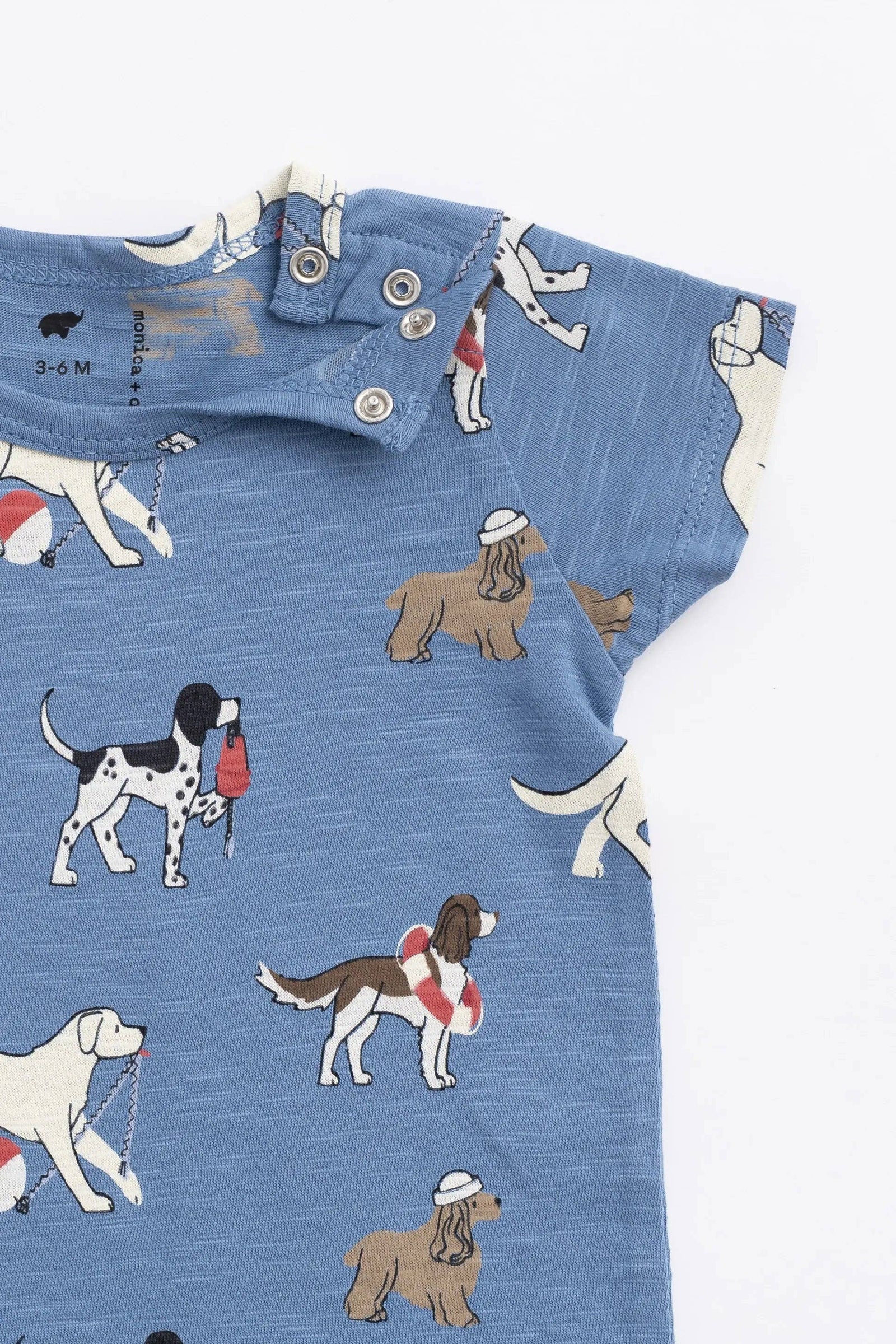 Monica + Andy Baby Slub Shorty Romper | Nantucket Pups