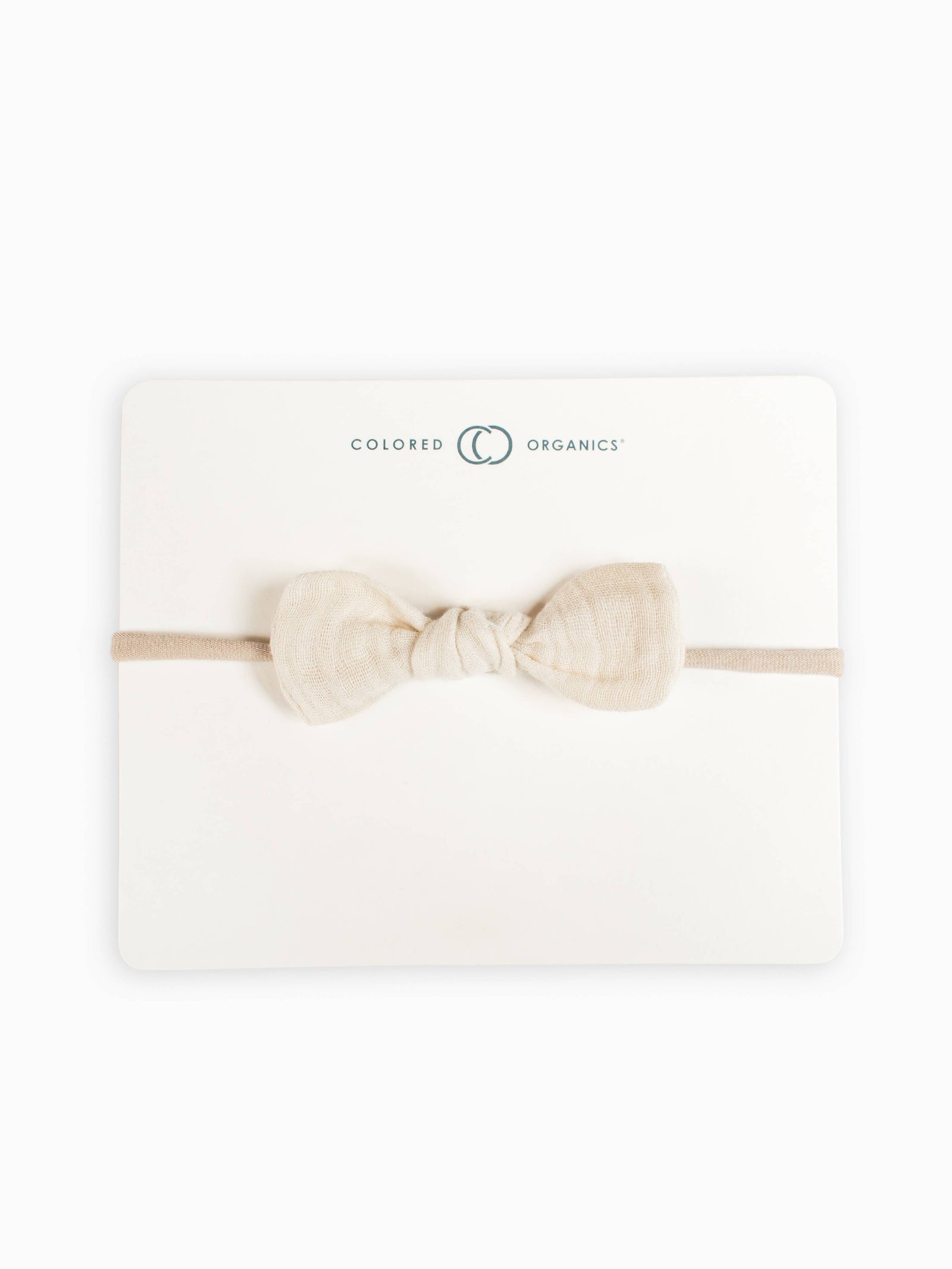 Colored Organics Organic Baby Dainty Bow Headband | Natural