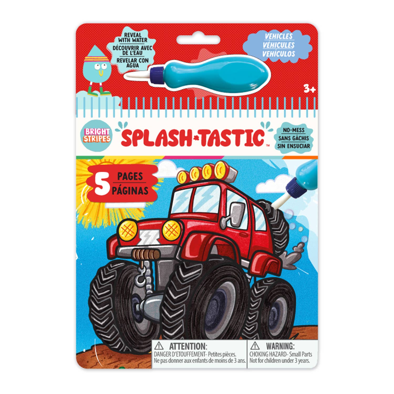 Bright Stripes Splash*Tastic Vehicles Water Art Pad