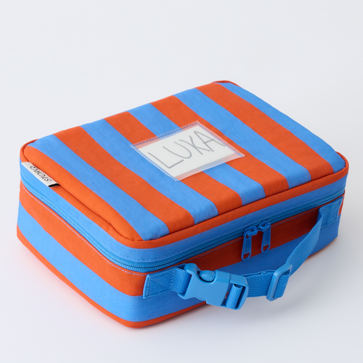 Kindred Bravely Cool Kid Lunch Box | Blue + Rust Stripe