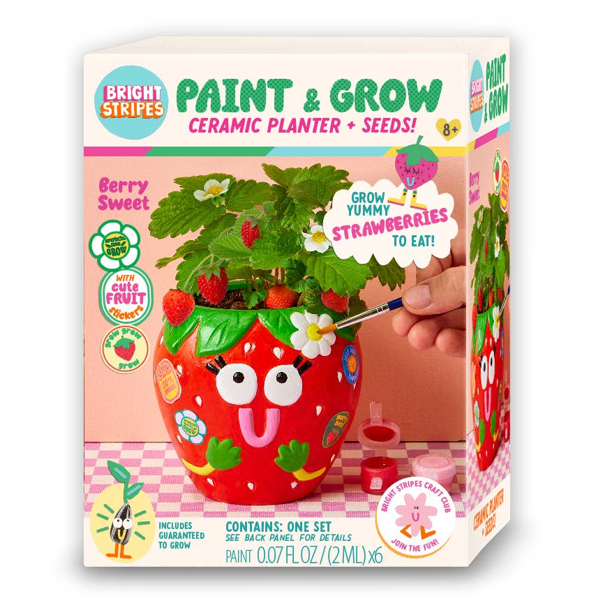 Bright Stripes Paint & Grow | Strawberry