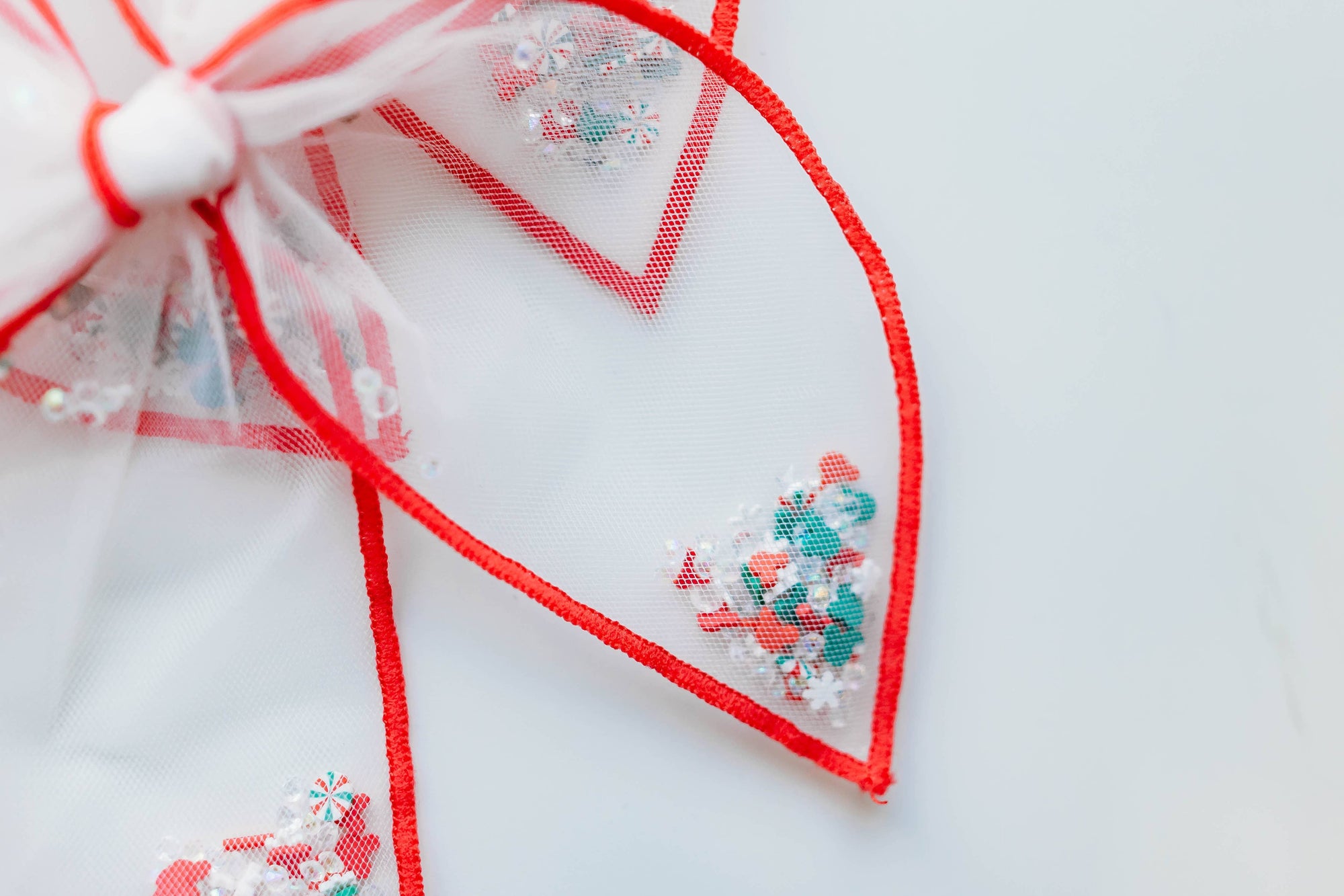 Mesh Shaker Bow | Peppermint Twist