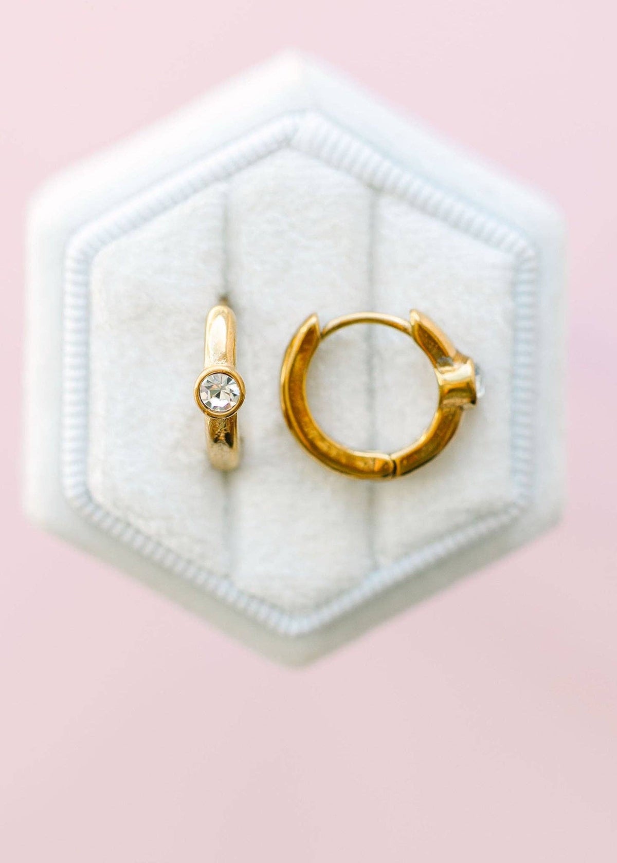Pierced Co | Single Diamond Huggies