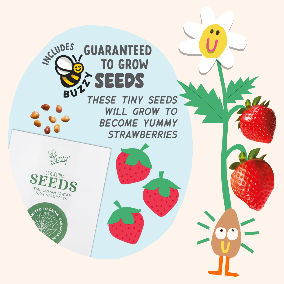 Bright Stripes Paint & Grow | Strawberry