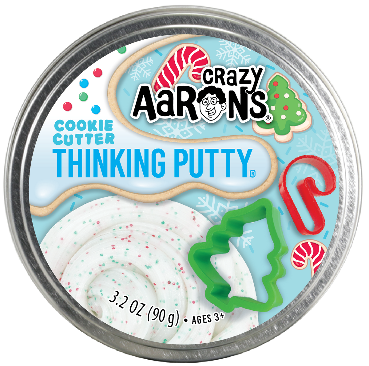 Crazy Aaron's Cookie Cutter | Full Size 4" Thinking Putty Tin