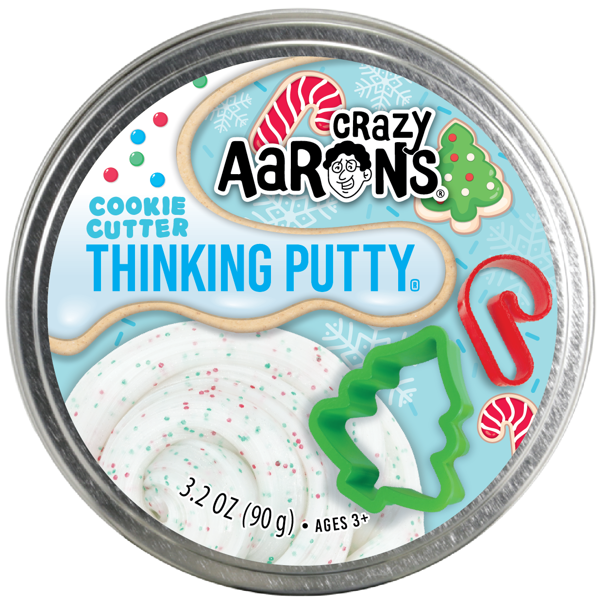 Crazy Aaron's Cookie Cutter | Full Size 4" Thinking Putty Tin