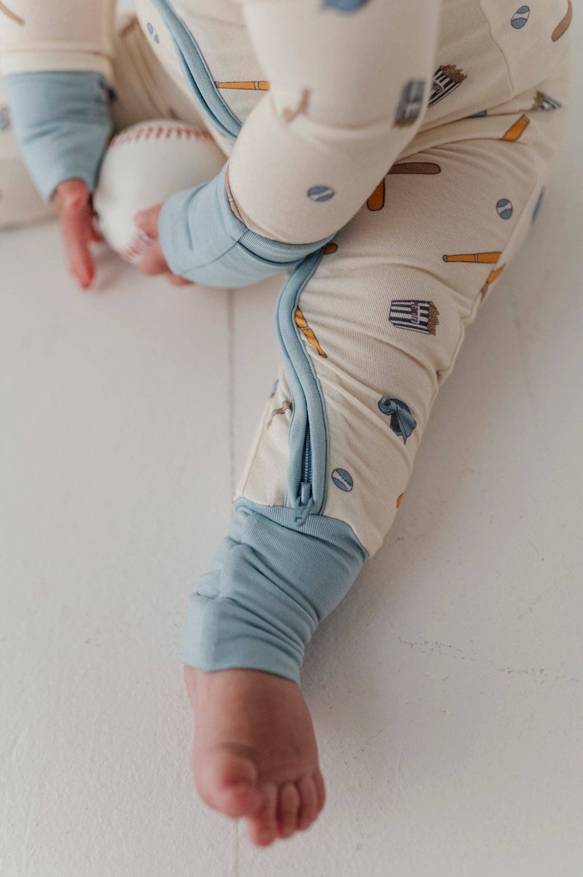 Babysprouts Baseball Zip Romper