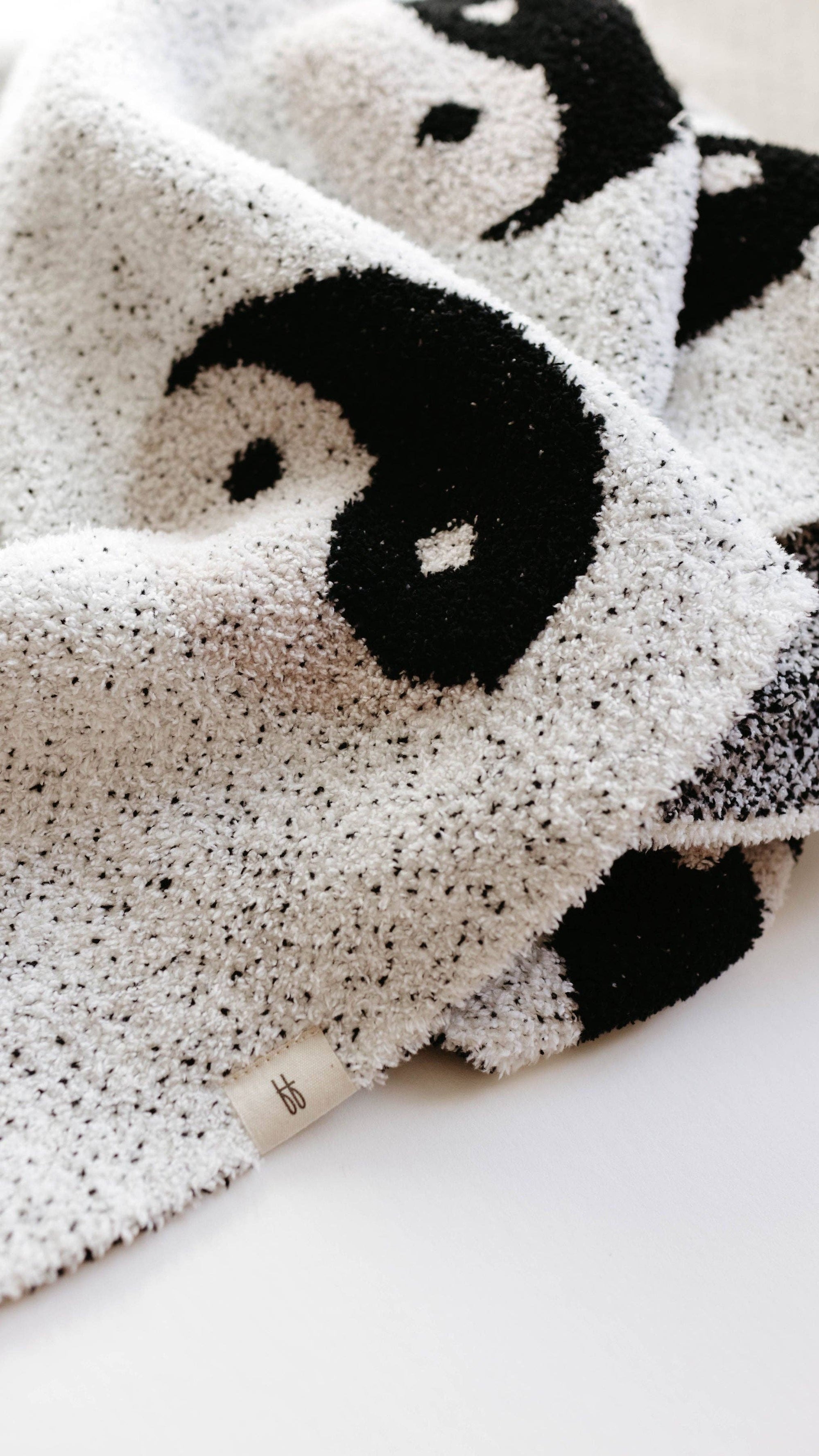 Forever French Baby - Plush Blanket | Black & White Yin Yang