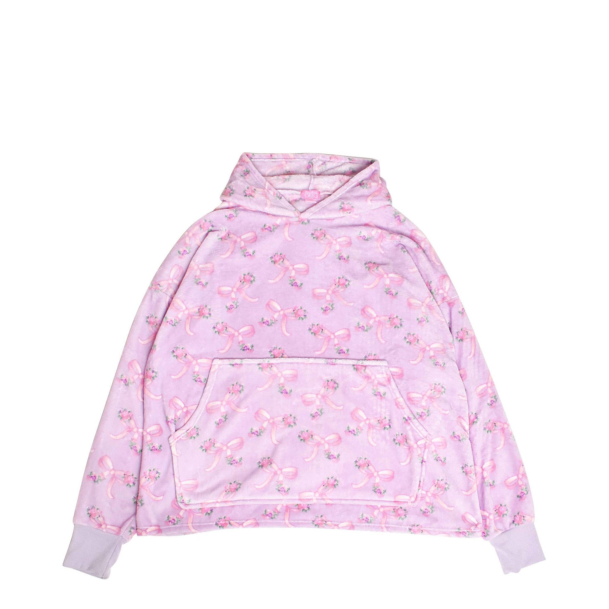 OMG Accessories Fleece Printed Pullover Oversized Blanket Hoodie | Assorted