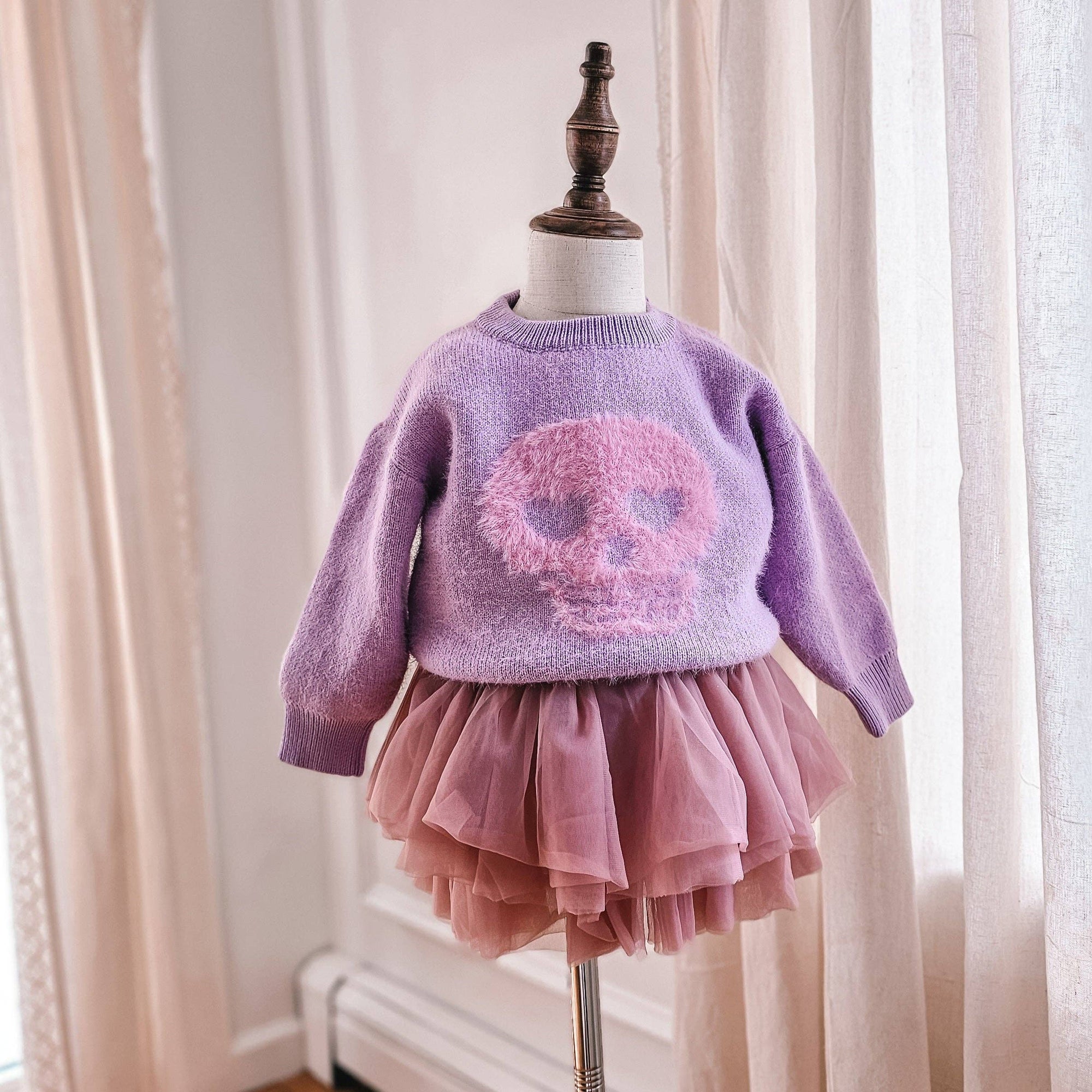 Fancy Shmancy Fuzzy Skull Sweater