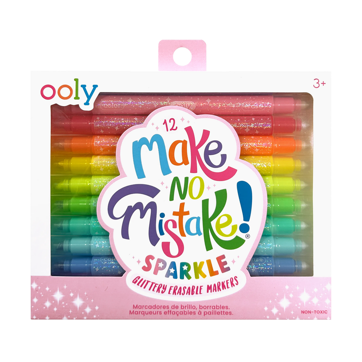 OOLY Make no Mistake! Glittery Erasable Markers | Set of 12