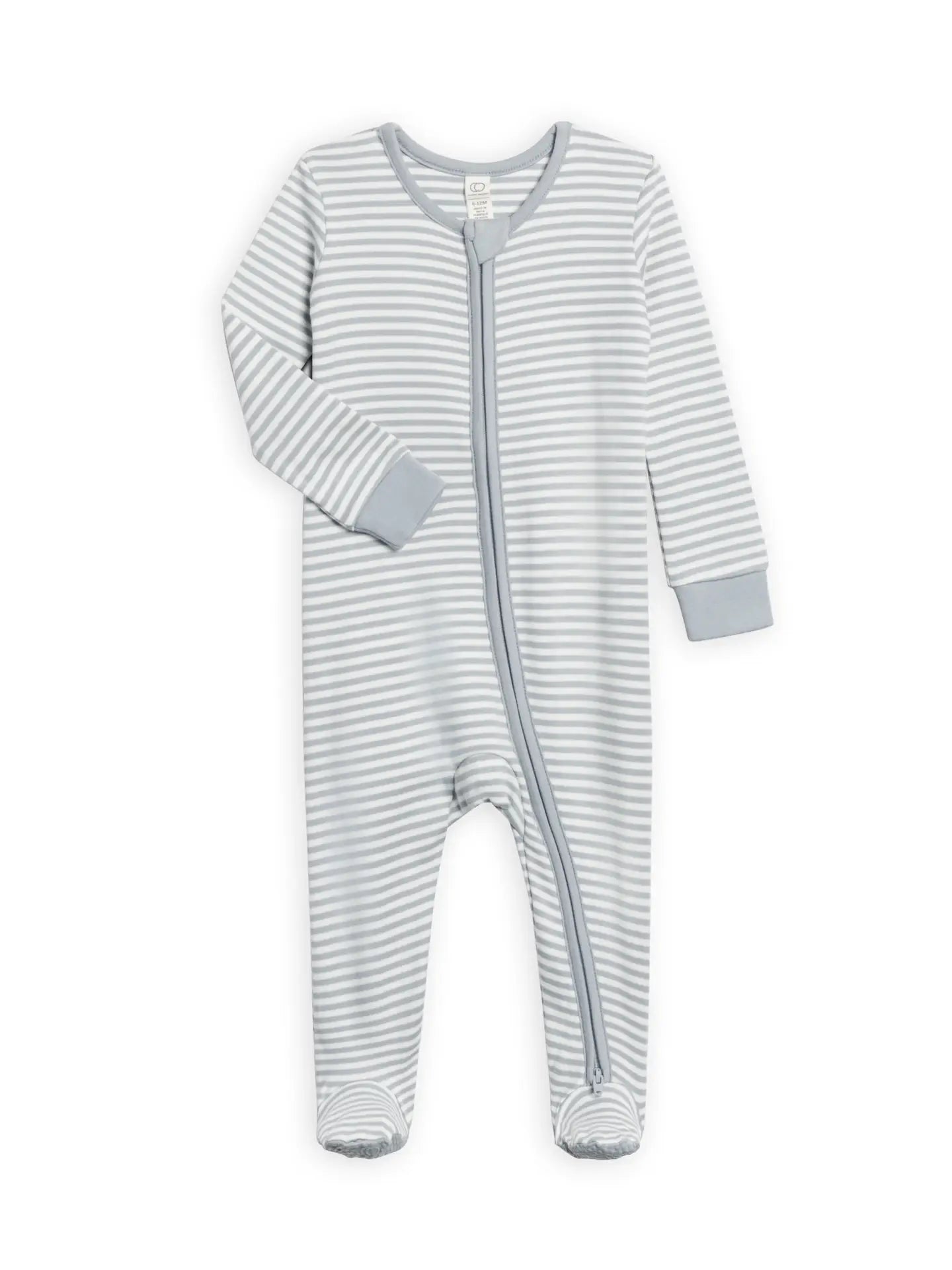 Colored Organics Peyton Zipper Sleeper | Mist Stripe