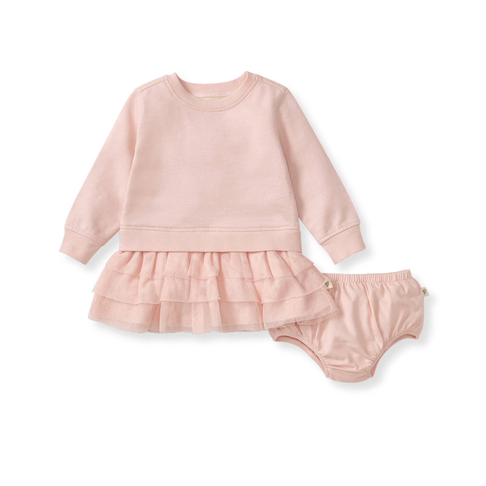 Burt's Bees Baby Organic Girl Sweatshirt Dress | Whipped Peach