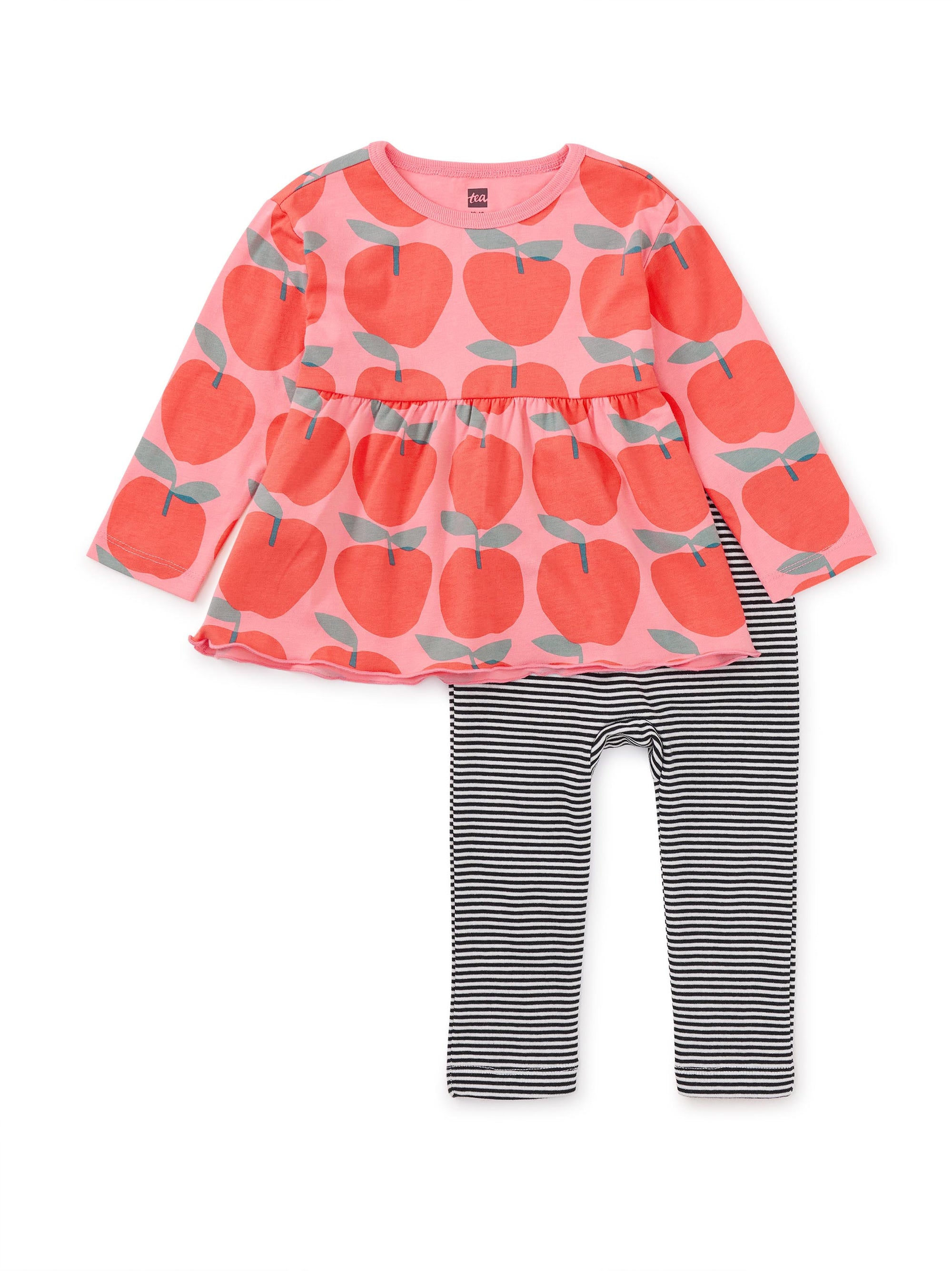 Tea Collection Peplum Top and Baby Set | Normandy Apples