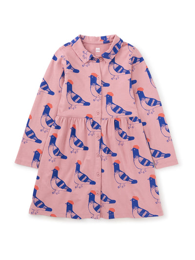Tea Collection Collared Longsleeve Shirtdress | Fashion Pigeon