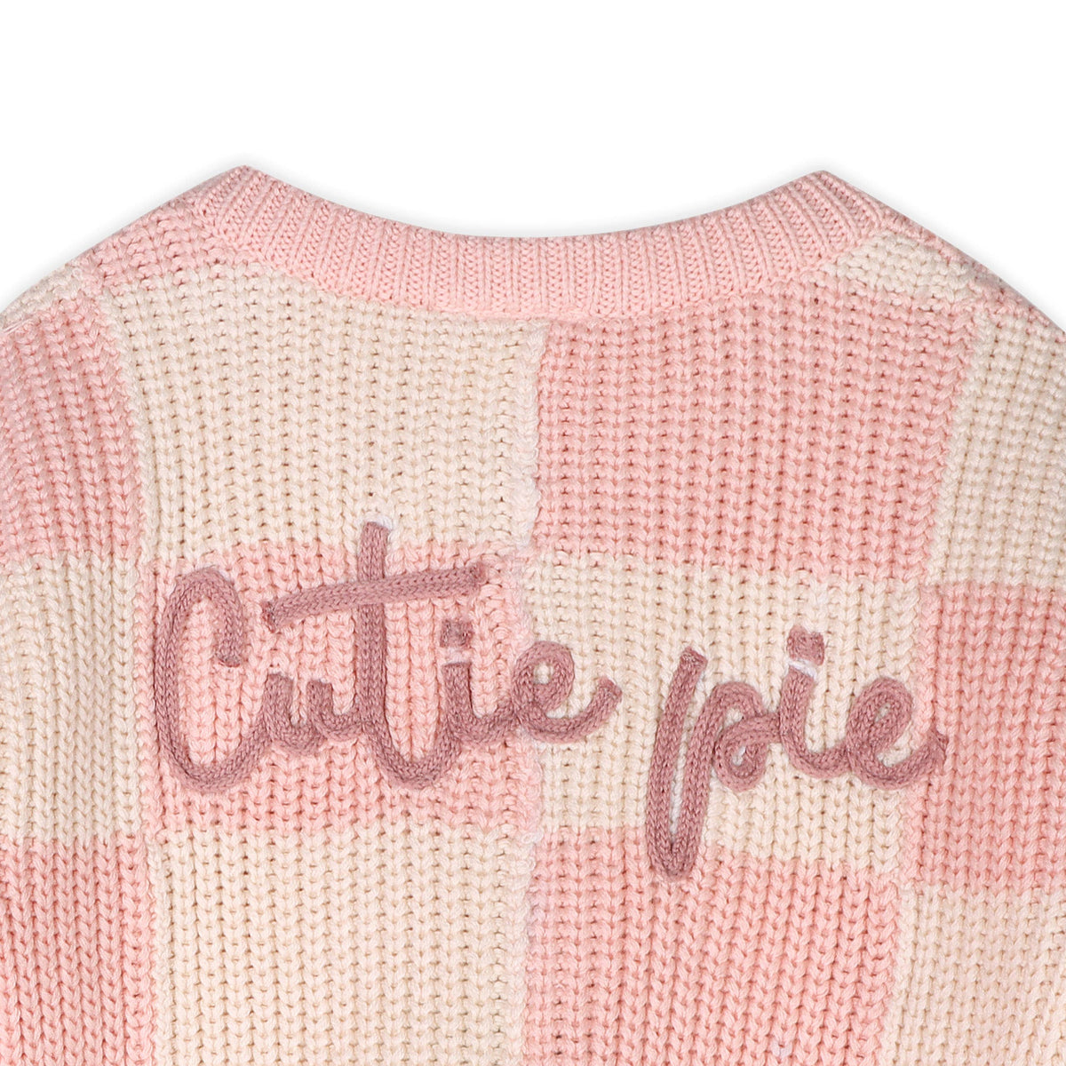 Viverano Organics Cutie Pie Checkered Slouchy Knit Baby Pullover