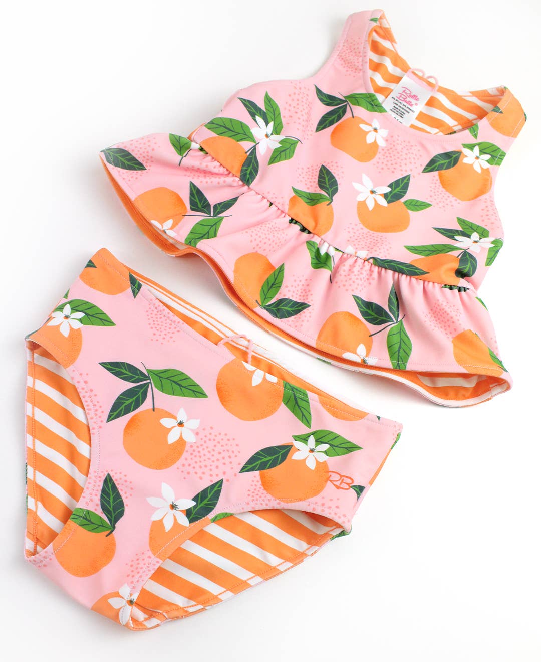 Orange You The Sweetest Reversible Peplum Tankini