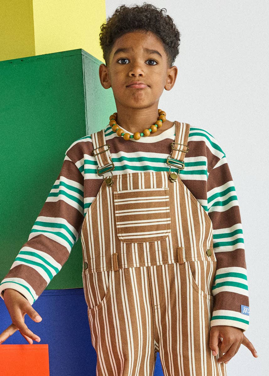 Alice & Wonder Heavyweight Long Sleeve Tee | Green Stripes