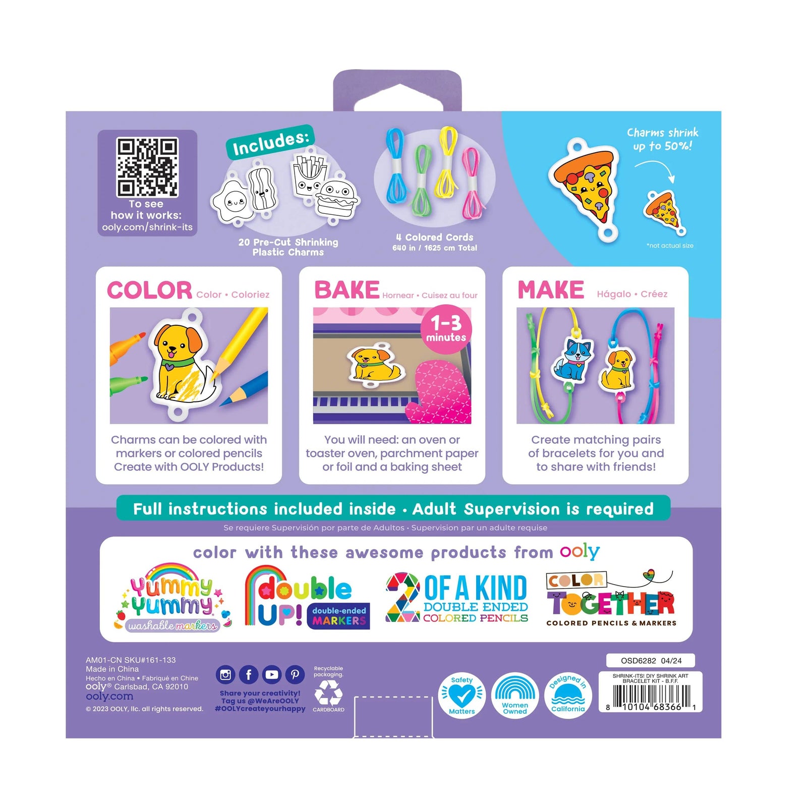 OOLY Shrink-Its! D.I.Y. Shrink Art Bracelets Kit | B.F.F.
