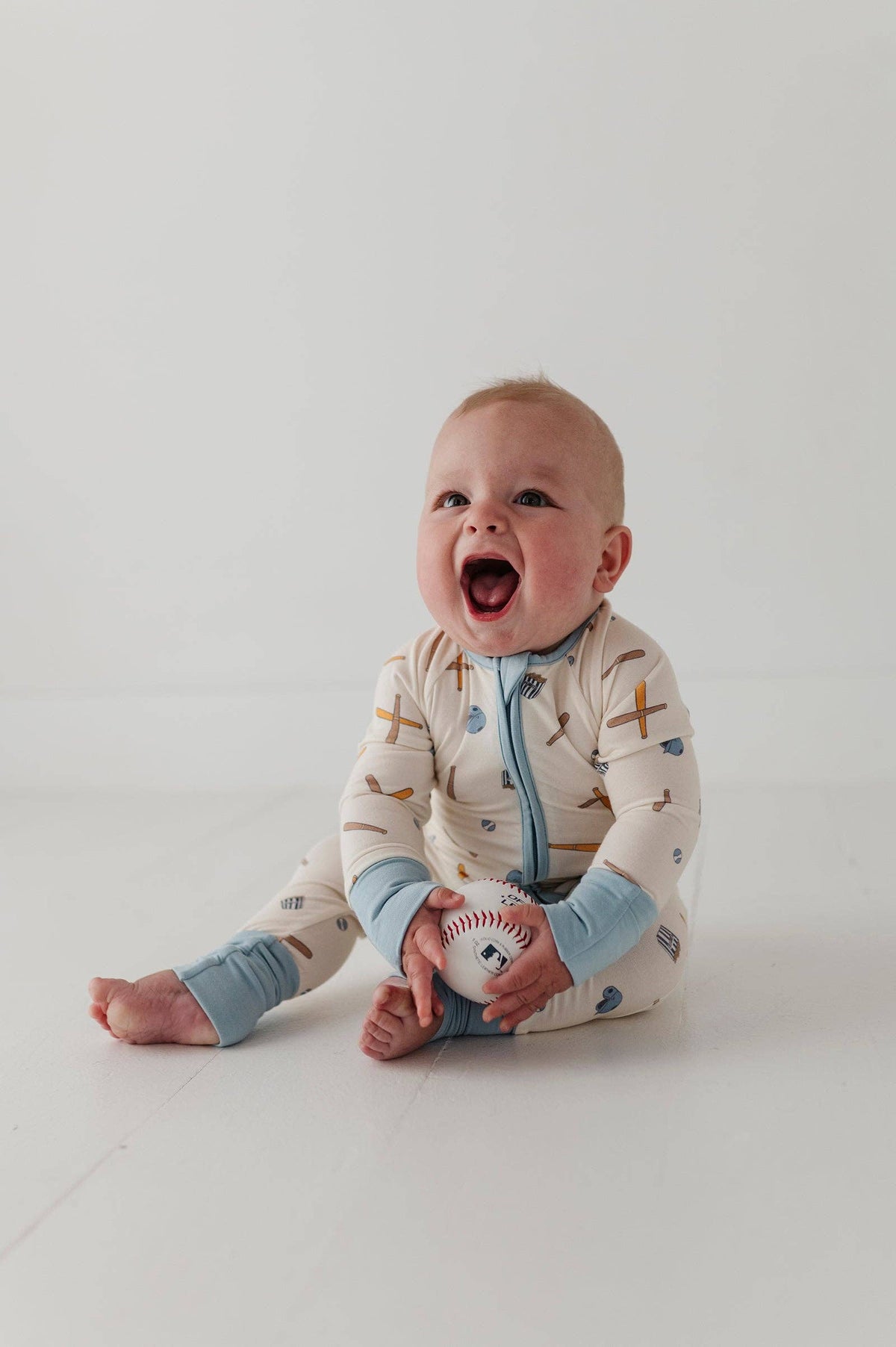 Babysprouts Baseball Zip Romper