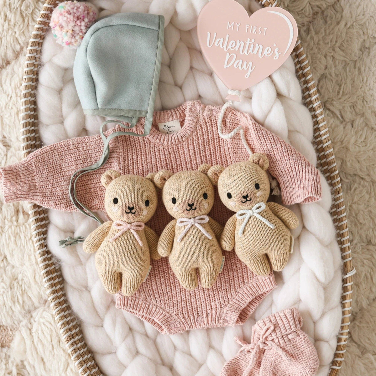 cuddle+kind Baby Honey Bear | Lavender Bow