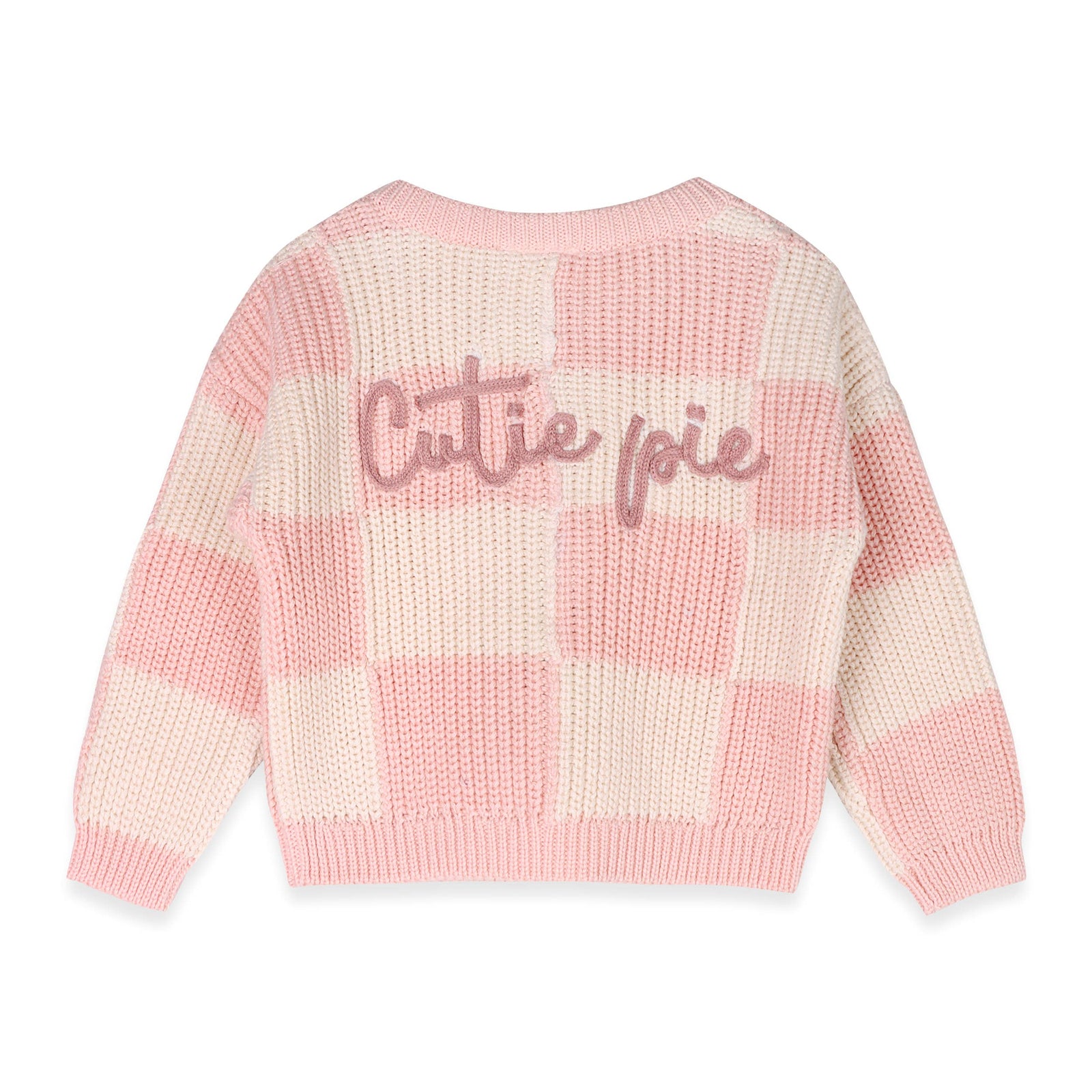 Viverano Organics Cutie Pie Checkered Slouchy Knit Baby Pullover
