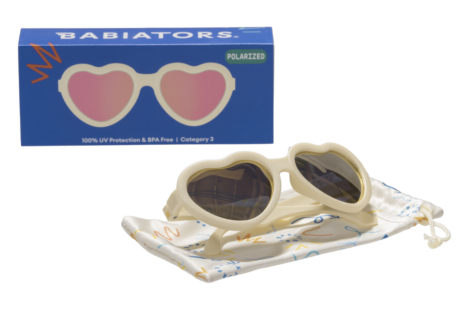 Babiators Polarized Heart Sunglasses | Sweet Cream