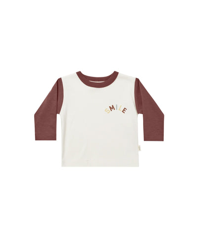 Quincy Mae Long Sleeve Pocket Tee | Smile