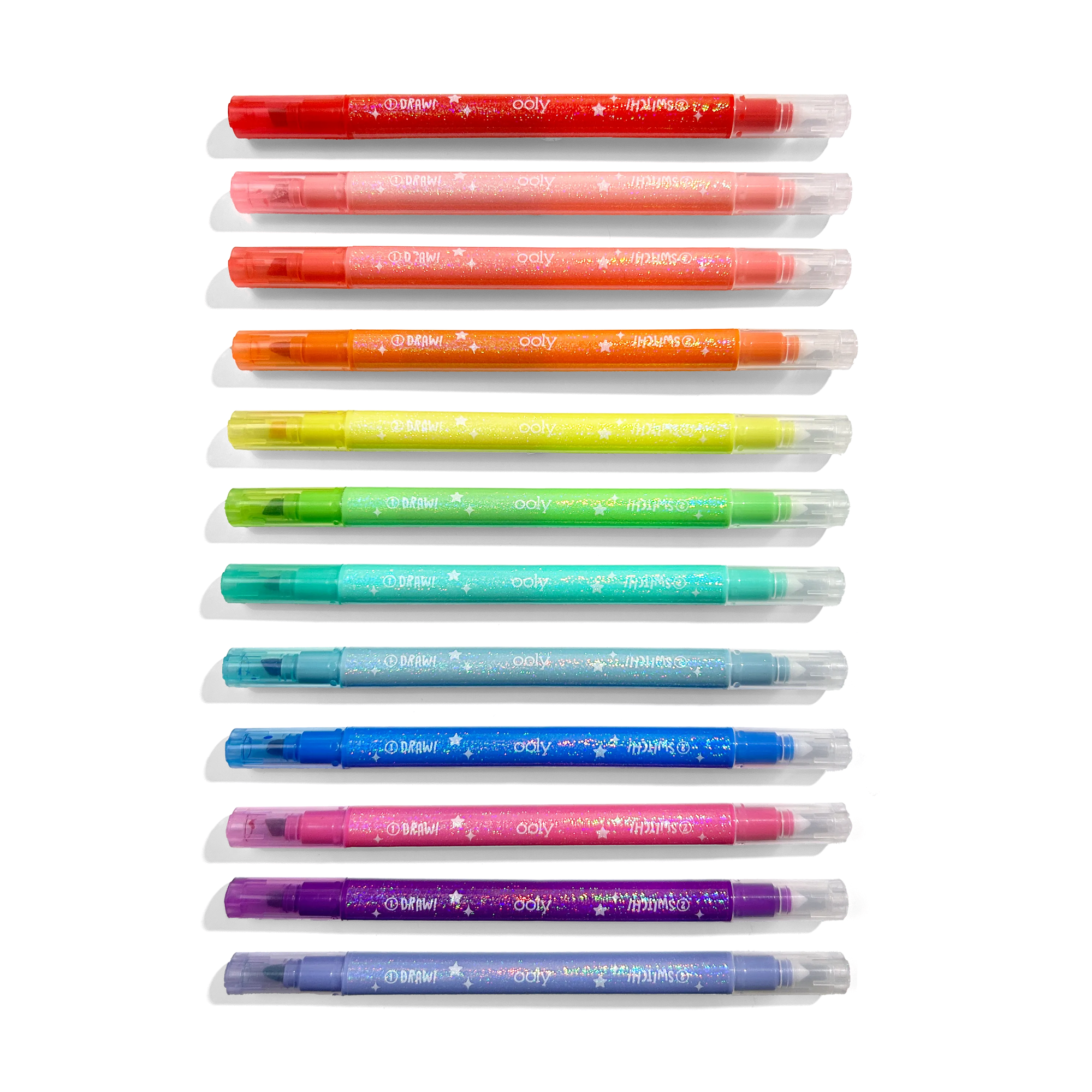 OOLY Switch-Eroo Sparkle Glittery Color Changing Markers