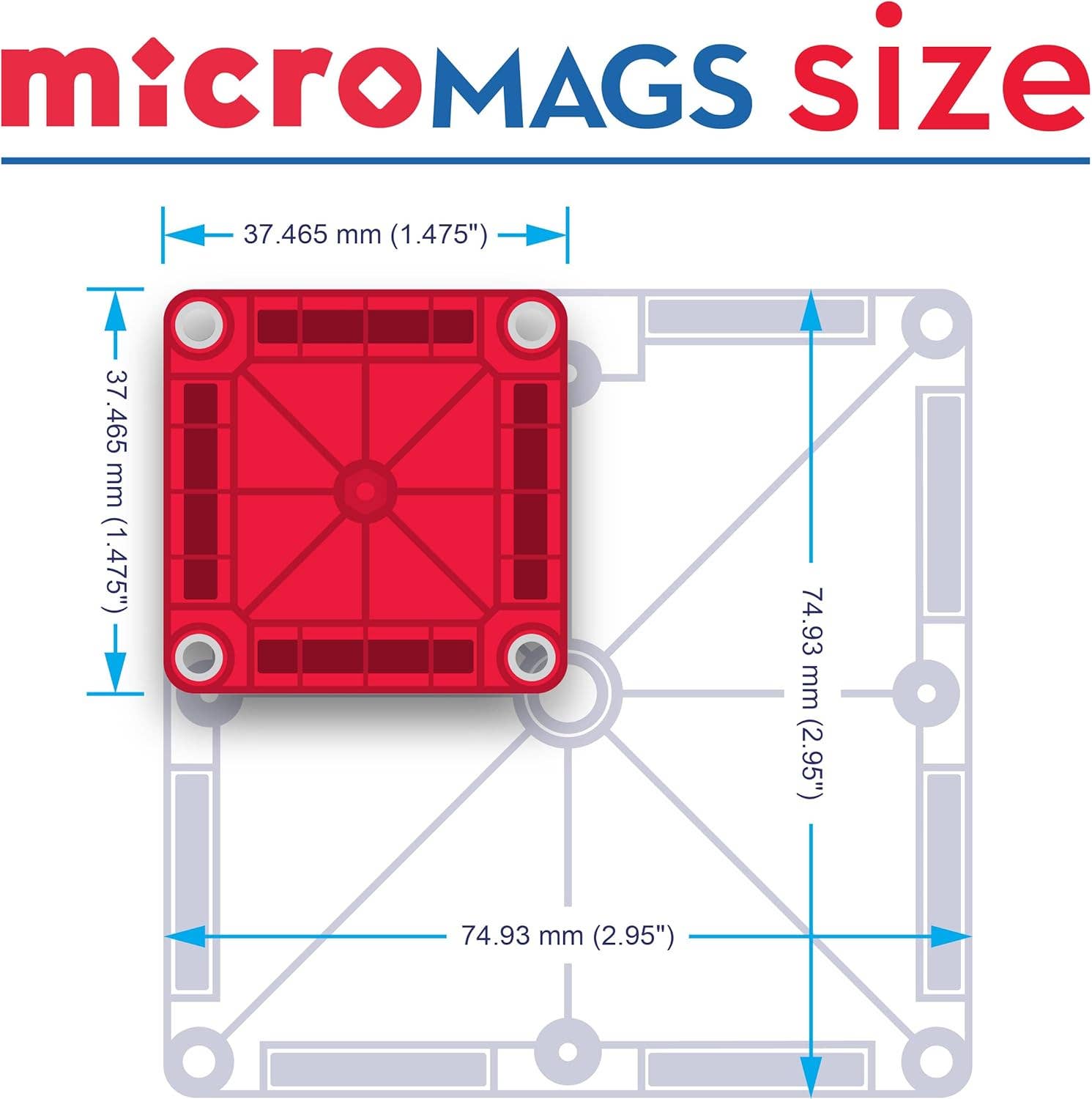 Magna-Tiles | MicroMAGS 26-Piece Travel Set