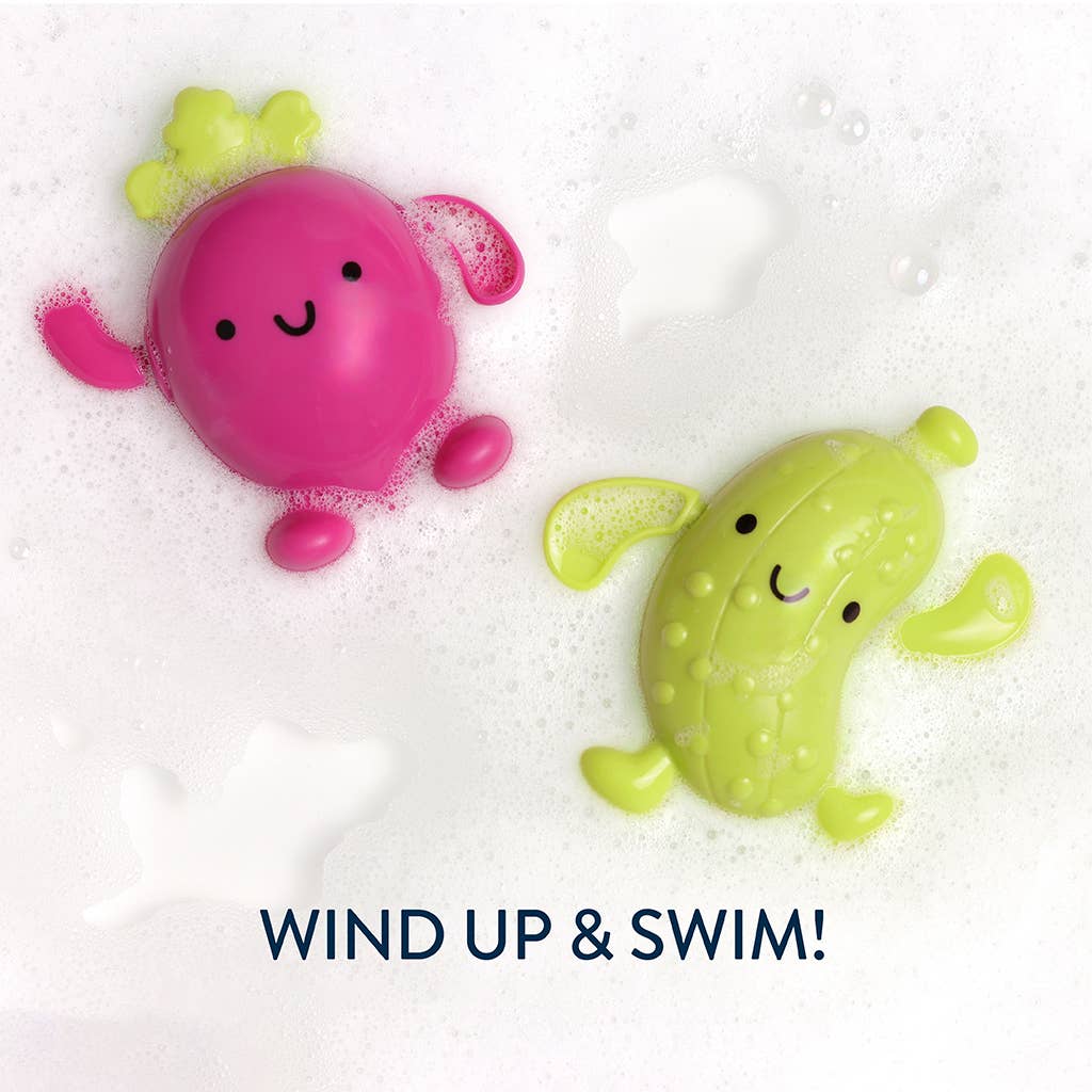 Itzy Ritzy Veggie Silly Swimmers | Bath + Water Toy