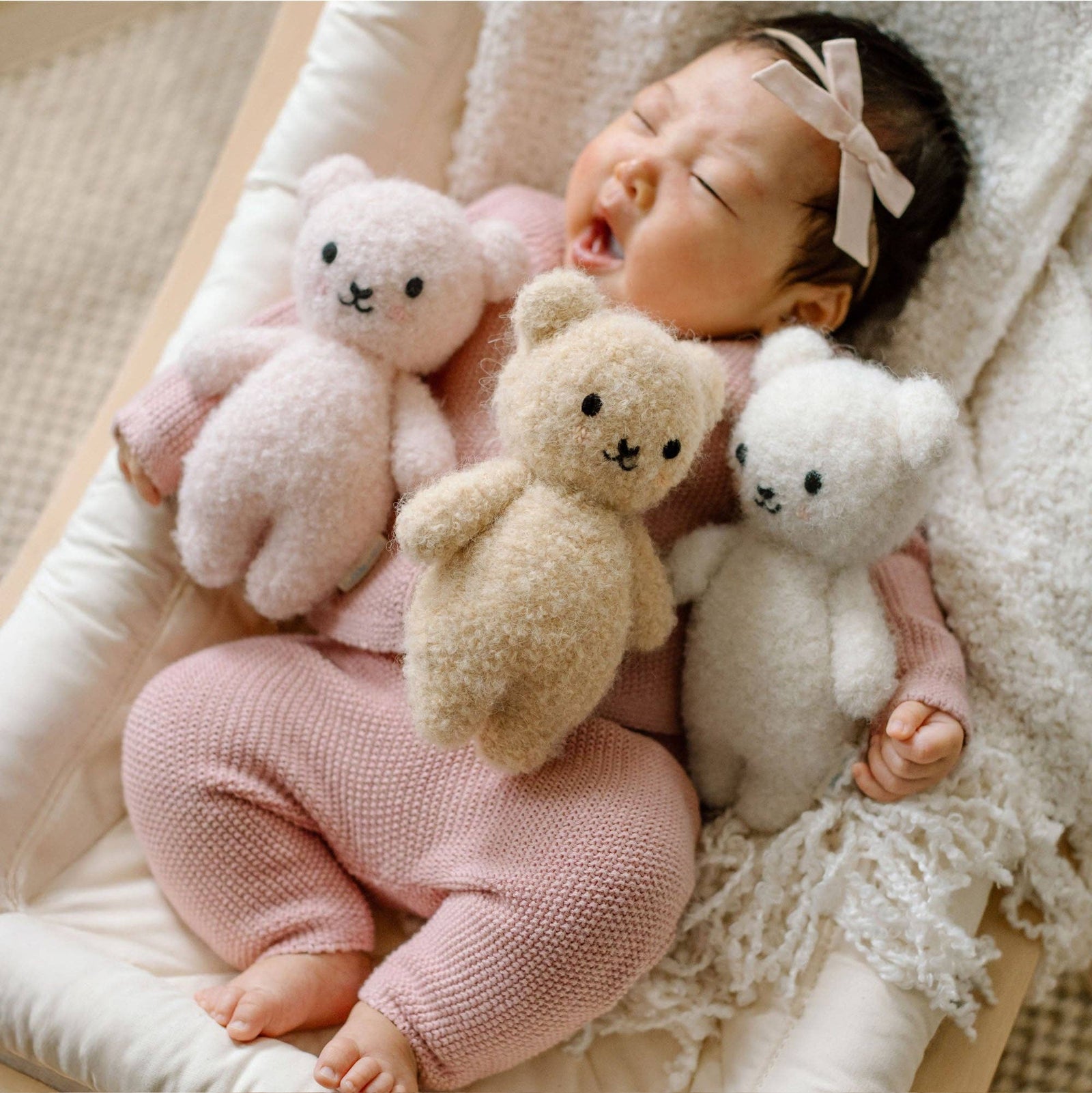 cuddle+kind Baby Bouclé Bear | Honey