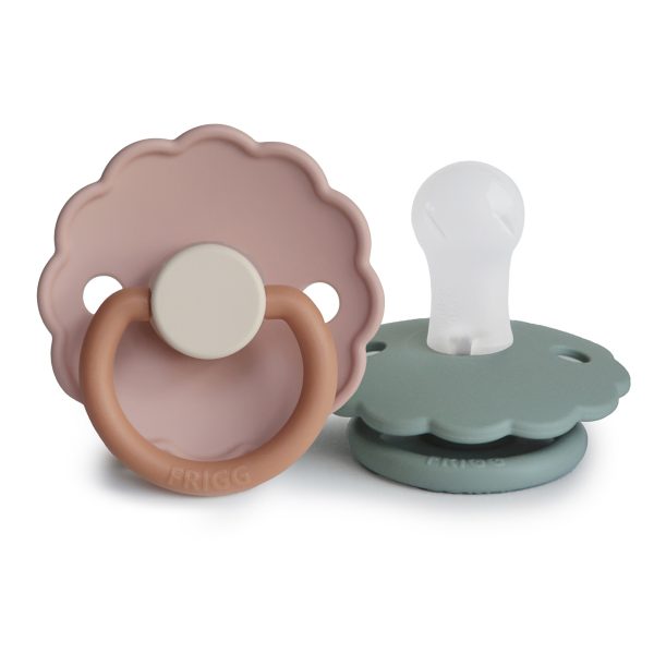 FRIGG Natural Daisy Night Silicone Pacifier | Biscuit + Lily Pad
