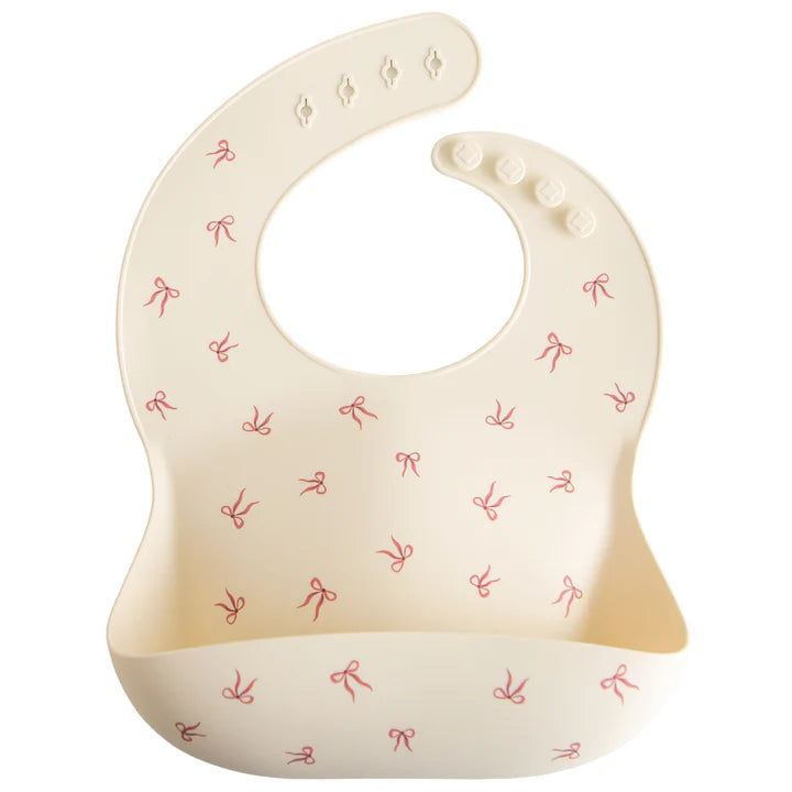 Mushie Silicone Bib | Bows