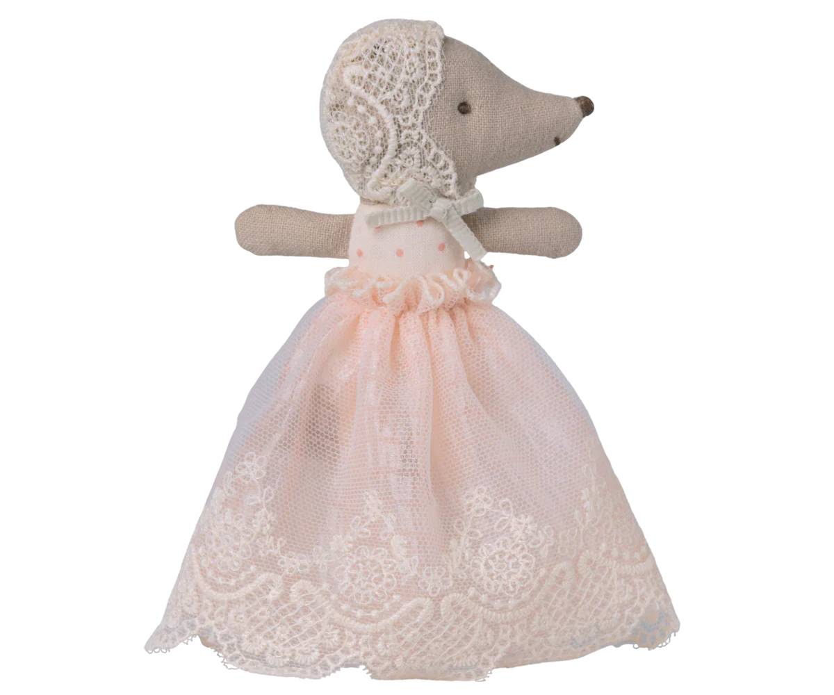 Maileg Mouse Baby Mouse in Gown | Powder