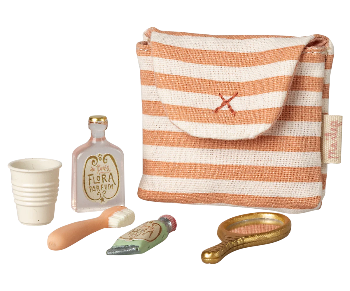 Maileg Mouse Toothbrush Set | Coral Stripe